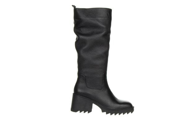 Kozaki Bayla-200 155 F-3481 01 200027, Czarny, Skóra naturalna - 36. Czarne kozaki damskie Bayla, na jesień, z gumy, przed kolano, bez obcasa, bez zapięcia. W wyprzedaży za 359.10 zł.