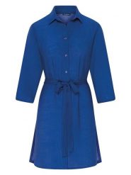 Naturana Sukienka koszulowa w kolorze niebieskim rozmiar: S. Niebieskie sukienki damskie Naturana, bez wzorów, z tkaniny, bez ramiączek. Za 137.10 zł.