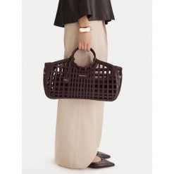 Torebka GINO ROSSI. Brązowe torebki klasyczne damskie Gino Rossi, bez dodatków. Za 299.99 zł.