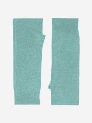 Perfect Cashmere Kaszmirowe mankiety "Zoe" w kolorze turkusowym rozmiar: onesize. Niebieskie rękawiczki damskie Perfect Cashmere, bez wzorów, z kaszmiru. Za 140.86 zł.