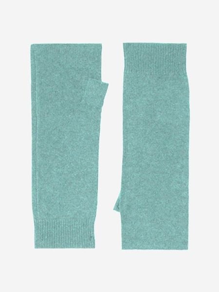 Perfect Cashmere Kaszmirowe mankiety "Zoe" w kolorze turkusowym rozmiar: onesize. Niebieskie rękawiczki damskie Perfect Cashmere, bez wzorów, z kaszmiru. Za 140.86 zł.