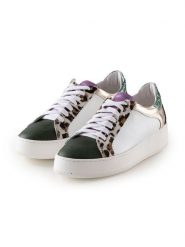 Anna Morellini Skórzane sneakersy "Milavia" w kolorze biało-czarnym rozmiar: 37. Białe obuwie sportowe damskie Anna Morellini, bez zapięcia. Za 223.99 zł.