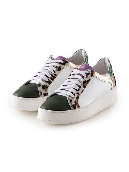 Anna Morellini Skórzane sneakersy "Milavia" w kolorze biało-czarnym rozmiar: 37. Białe obuwie sportowe damskie Anna Morellini, bez zapięcia. Za 223.99 zł.