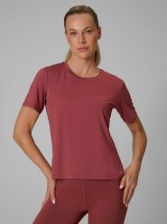 4F Koszulka treningowa loose szybkoschnąca damska - brązowa XXL. Brązowe bluzki damskie 4F, xxl, bez wzorów, klasyczne, bez kołnierzyka, bez ramiączek. Za 79.99 zł.