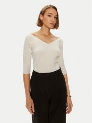 Weekend Max Mara Sweter Oceano 2425366031 Écru Slim Fit. Swetry klasyczne damskie Weekend Max Mara, xl, z syntetyku, bez kołnierzyka. Za 469.99 zł.