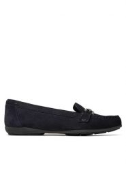 Geox Mokasyny D Annytah Moc A D84BMA 00032 C4007 Czarny. Niebieskie mokasyny damskie Geox, z nubiku, bez obcasa. Za 399.99 zł.