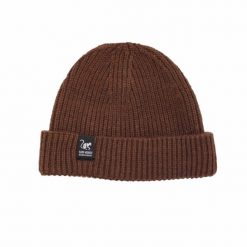 Czapka Docker – rozmiar uniwersalny – poliester z recyklingu (brązowa). Brązowe czapki z daszkiem damskie SURF MONKEY, na zimę, bez wzorów, z materiału. Za 119.95 zł.