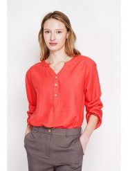 Le Jardin du Lin Lniana bluzka w kolorze czerwonym rozmiar: 40. Czerwone bluzki damskie Le jardin du lin, bez wzorów, ze lnu, bez kołnierzyka, bez ramiączek. Za 130.99 zł.