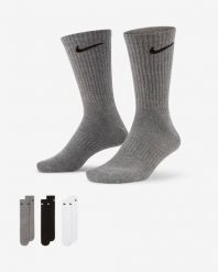Nike EVERYDAY LTWT CREW 3PR Skarpety unisex. Czarne skarpetki damskie Nike, bez wzorów, z bawełny. Za 64.99 zł.