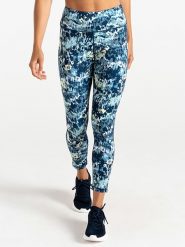 Dare 2b Legginsy sportowe "Influential II" w kolorze niebiesko-biało-żółtym rozmiar: 38. Białe legginsy damskie Dare 2b, bez wzorów, z materiału. Za 114.17 zł.