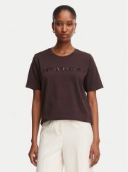MICHAEL Michael Kors T-Shirt MF6528D97J Brązowy ciemny Regular Fit. Brązowe t-shirty damskie MICHAEL Michael Kors, s, bez wzorów, z bawełny, bez kołnierzyka. Za 419.99 zł.