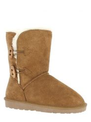 NICEBAY Skórzane botki zimowe zimowe "Branch" w kolorze jasnobrązowym rozmiar: 39. Brązowe botki damskie NICEBAY, na zimę, ze skóry, bez obcasa, bez zapięcia. Za 166.49 zł.