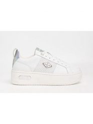 Replay Skórzane sneakersy w kolorze srebrno-białym rozmiar: 35. Białe obuwie sportowe damskie Replay, bez zapięcia. Za 217.99 zł.