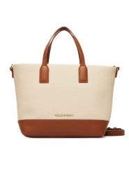 Valentino Torebka Atena Re VBS9PS04 Beżowy. Brązowe shopper bag Valentino, bez wzorów, z materiału, bez dodatków. Za 549.99 zł.