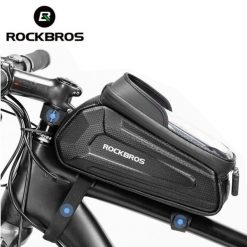 Torba rowerowa sakwa na ramę Rockbros B68-1 wodoodporna 1,5 L. Czarne torebki klasyczne damskie ROCKBROS, bez dodatków. W wyprzedaży za 59.99 zł.