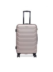 GINO ROSSI Walizka średnia CEO-GIN-M-002-05-GOLD Złoty. Żółte walizki Gino Rossi, bez wzorów, z materiału, średnie. Za 279.99 zł.