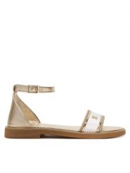 Tommy Hilfiger Sandały T4A2-34431-0517 D Złoty. Żółte sandały dziewczęce Tommy Hilfiger, ze skóry, bez obcasa, bez zapięcia. Za 539.99 zł.