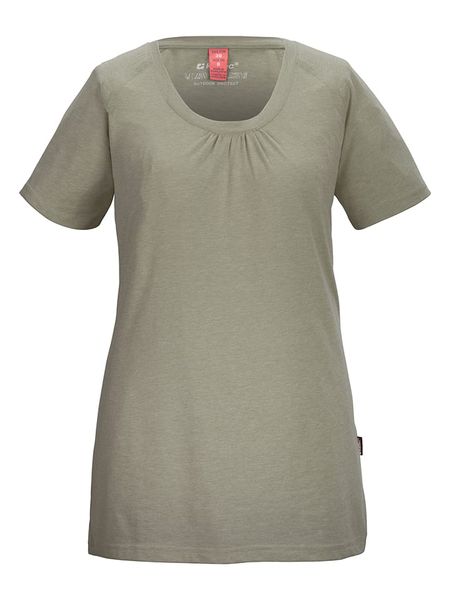 Killtec Koszulka w kolorze khaki rozmiar: 38. Brązowe bluzki damskie Killtec, bez wzorów, z bawełny, bez kołnierzyka, bez ramiączek. Za 43.78 zł.