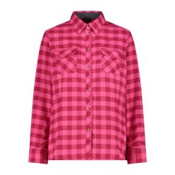 Damska koszula z długim rękawem z poliestru CMP. Czerwone koszule damskie CMP, bez wzorów, bez kołnierzyka, bez ramiączek. W wyprzedaży za 286.55 zł.