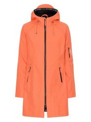 Ilse Jacobsen Płaszcz przeciwdeszczowy w kolorze pomarańczowym rozmiar: 46. Pomarańczowe płaszcze damskie Ilse Jacobsen, m, bez wzorów, bez kaptura. Za 290.57 zł.