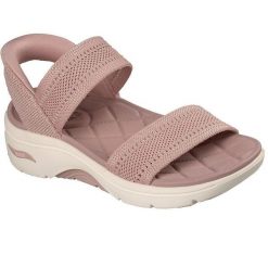 Sandały damskie Skechers Go Walk Arch Fit 2.0 Sandal. Fioletowe sandały damskie Skechers, bez wzorów, z materiału, bez obcasa, bez zapięcia. Za 590.00 zł.