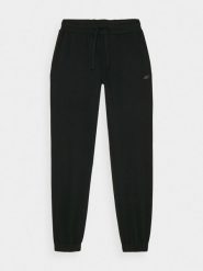 4F Spodnie dresowe joggery damskie - czarne M. Czarne spodnie dresowe damskie 4F, bez wzorów, z bawełny. Za 129.99 zł.