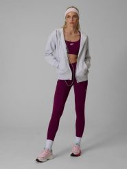 4F Legginsy treningowe szybkoschnące damskie - fioletowe XL. Fioletowe legginsy damskie 4F, l, bez wzorów, z materiału, z podwyższonym stanem, do biegania. Za 169.99 zł.