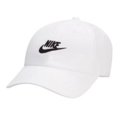 Czapka Z Daszkiem Z Logo Klubu. Białe czapki z daszkiem damskie Nike, bez wzorów. Za 187.99 zł.