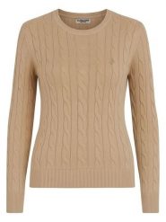 U.S. Polo Assn. Sweter w kolorze beżowym rozmiar: M. Brązowe swetry klasyczne damskie U.S. Polo Assn., m, z bawełny, bez kołnierzyka. Za 170.47 zł.