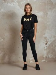Jeansy skinny fit - czarny. Czarne jeansy damskie Sinsay. Za 49.99 zł.