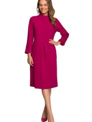 Stylove Sukienka w kolorze różowym rozmiar: XL. Różowe sukienki damskie Stylove, bez wzorów, bez ramiączek. Za 145.26 zł.
