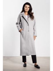 Awama Płaszcz w kolorze szarym rozmiar: XL. Szare płaszcze damskie Awama, xl, bez wzorów, z tkaniny, bez kaptura. Za 239.99 zł.