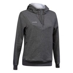 Bluza do hokeja na trawie FH500 damska. Szare bluzy damskie KOROK, m, bez wzorów, z bawełny, bez kaptura. Za 179.99 zł.