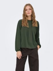 JDY Bluzka w kolorze zielonym rozmiar: XL. Zielone bluzki damskie JDY, xl, bez wzorów, bez kołnierzyka, bez ramiączek. Za 91.56 zł.