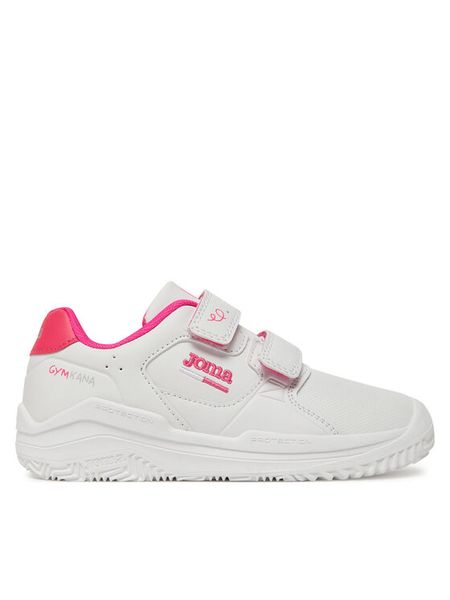Joma Sneakersy Ginkana Jr 2442 WGINW2442V Biały. Białe buty sportowe dziewczęce Joma, bez wzorów, z materiału, bez zapięcia. Za 69.99 zł.
