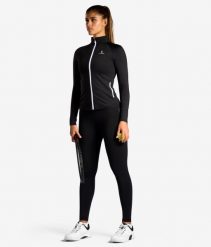 Koszulka/bluza z długim rękawem damska. Czarne bluzy damskie NORDICDOTS, l, bez wzorów, z bawełny, bez kaptura. Za 365.00 zł.