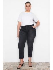 Trendyol Dżinsy - Skinny fit - w kolorze czarnym rozmiar: 42. Czarne jeansy damskie Trendyol, z podwyższonym stanem. Za 122.96 zł.