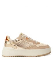 D.Franklin Sneakersy DFSH321095 Złoty. Żółte obuwie sportowe damskie D.Franklin, ze skóry, bez zapięcia. Za 289.99 zł.