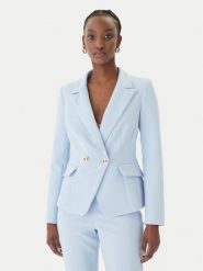 Rinascimento Marynarka CFC0128643003 Błękitny Regular Fit. Niebieskie marynarki i żakiety damskie Rinascimento, xl, bez wzorów, z syntetyku. Za 749.99 zł.