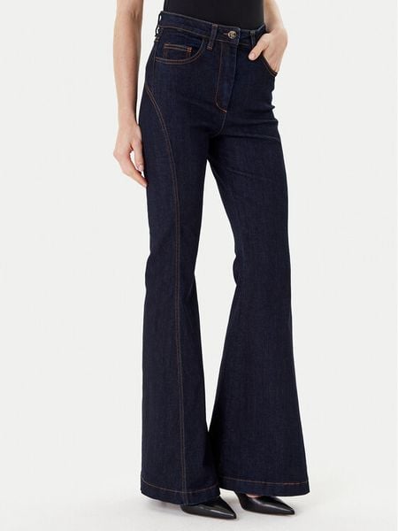 Rinascimento Jeansy CFC0126161003 Granatowy Flare Fit. Niebieskie jeansy damskie Rinascimento. Za 329.99 zł.