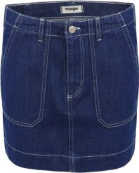 SPÓDNICA WRANGLER CARPENTER SKIRT WORKWEAR BLUE W29WFH20X 112128597. Niebieskie spódnice damskie Wrangler, s, bez wzorów. W wyprzedaży za 49.99 zł.