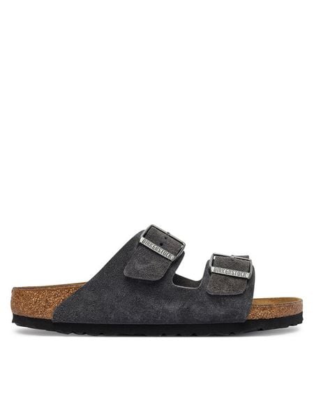 Birkenstock Klapki Arizona 1031625 Szary. Szare klapki damskie Birkenstock, bez wzorów, ze skóry, bez obcasa, bez zapięcia. Za 436.99 zł.