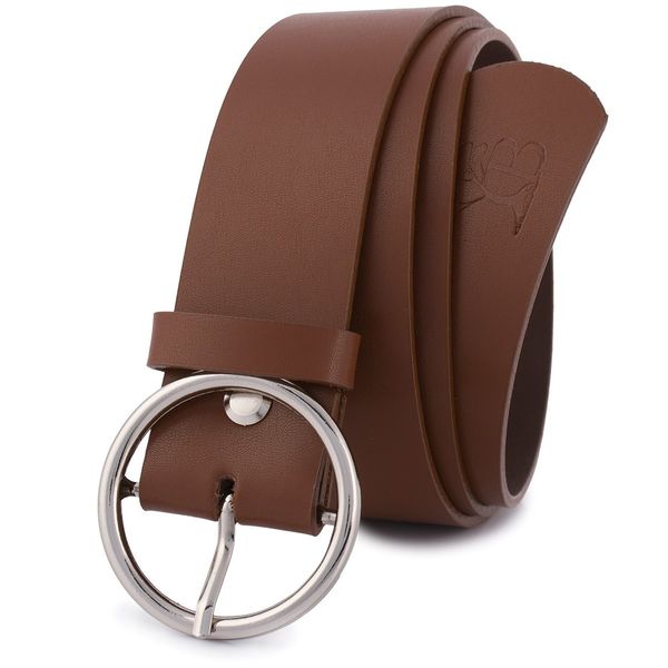 Pasek skórzany BELTIMORE brązowy B82 r.80-95 cm. Brązowe paski damskie bez wzorów. Za 42.42 zł.