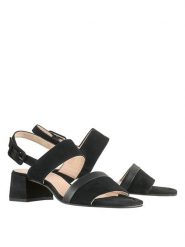 Högl Sandały "Sally" w kolorze czarnym rozmiar: 39. Czarne sandały damskie Högl, bez wzorów, bez obcasa, na koturnie, bez zapięcia. Za 223.55 zł.