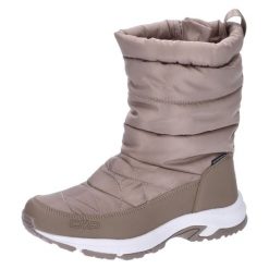 Buty zimowe damskie, Yakka. Brązowe obuwie trekkingowe damskie CMP, z materiału, bez zapięcia. Za 289.99 zł.
