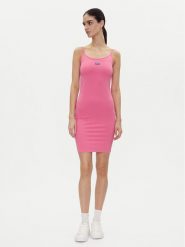 HUGO Sukienka codzienna Narya 50538896 Różowy Slim Fit. Czerwone sukienki damskie Hugo, bez wzorów, z bawełny, bez ramiączek. Za 249.99 zł.