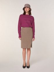 Rodier Wełniana spódnica w kolorze jasnobrązowym rozmiar: S. Brązowe spódnice damskie Rodier, na co dzień, s, bez wzorów, z kaszmiru, midi. Za 187.99 zł.