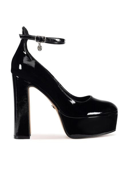 Nine West Czółenka WFA3040-1 Czarny. Czarne czółenka damskie Nine West, bez wzorów, z materiału, bez obcasa. Za 249.99 zł.