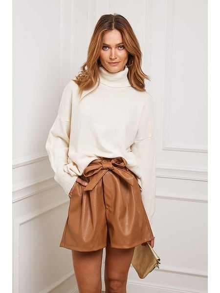 Joséfine Golf "Kitchen" w kolorze kremowym rozmiar: L. Brązowe golfy damskie Joséfine, l, bez wzorów, z kaszmiru, bez ramiączek. Za 157.35 zł.