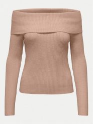 ONLY Sweter Katia 15311830 Beżowy Regular Fit. Brązowe swetry klasyczne damskie Only, xl, z syntetyku, bez kołnierzyka. Za 99.99 zł.